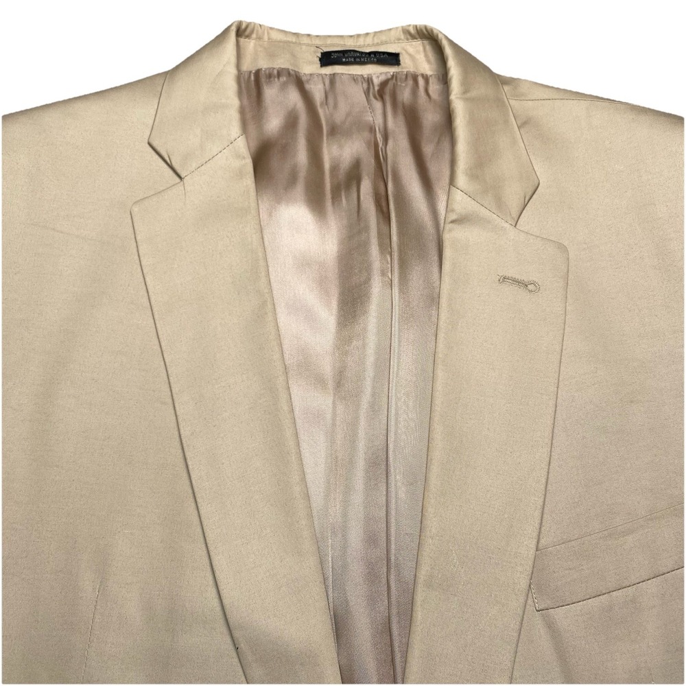 John Varvatos Star USA Bedford Blazer 44R Linen 2B2V Khaki Beige